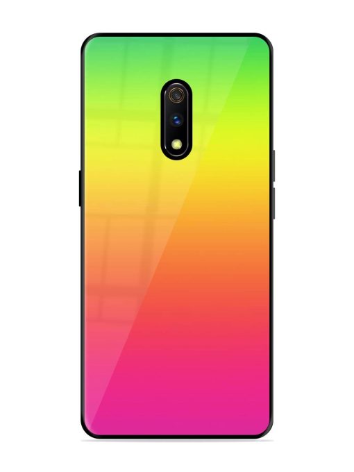 Rainbow Gradient Glossy Soft Edge Case for Realme X Chachhi