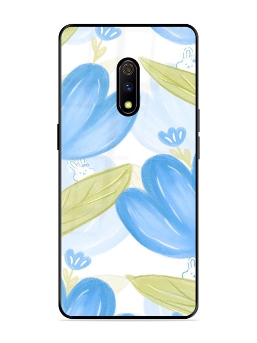 Bunny'S Blue Garden Glossy Soft Edge Case for Realme X