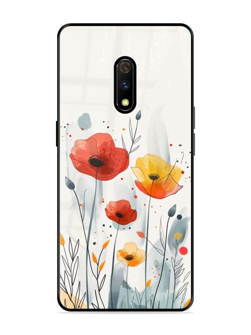 Poppy Fields Glossy Soft Edge Case for Realme X Chachhi