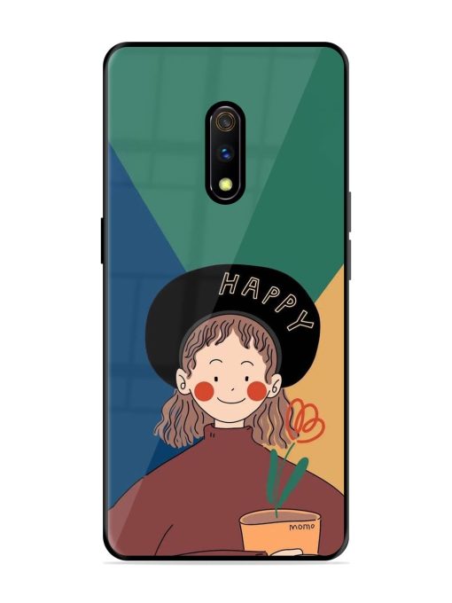 Happy Momo Glossy Soft Edge Case for Realme X