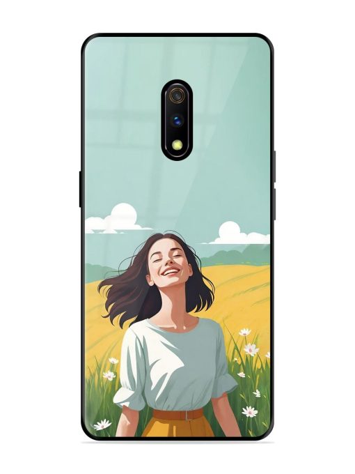 Girl Graffiti Glossy Soft Edge Case for Realme X Chachhi