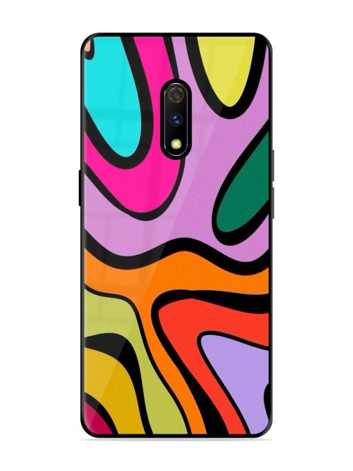 Groovy Swirls Glossy Soft Edge Case for Realme X Chachhi