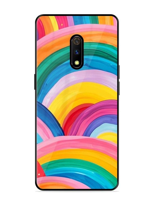 Rainbow Cascade Glossy Soft Edge Case for Realme X Chachhi