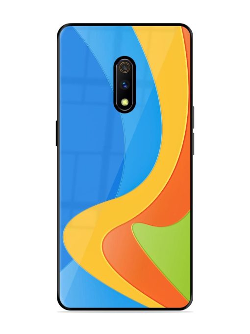 Curvy Color Cascade Glossy Soft Edge Case for Realme X Chachhi