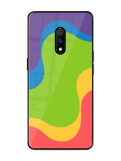 Wavy Rainbow Wonderland Glossy Soft Edge Case for Realme X