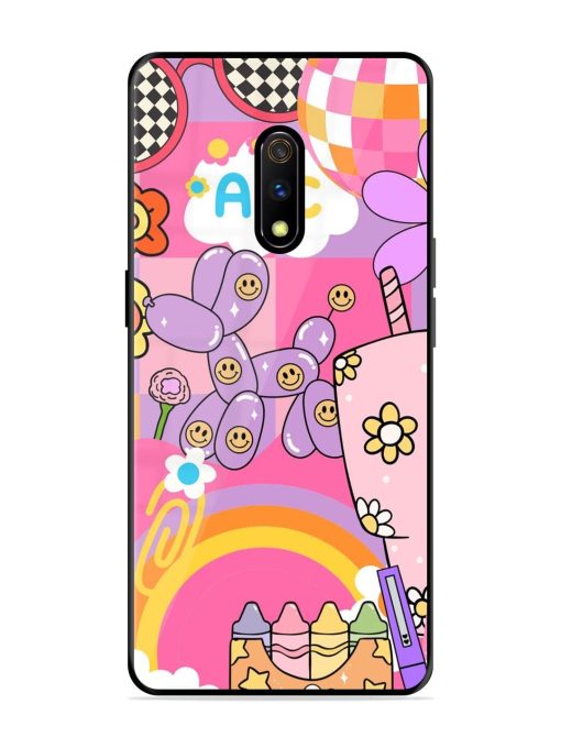 Whimsical Y2K Chaos Glossy Soft Edge Case for Realme X Chachhi