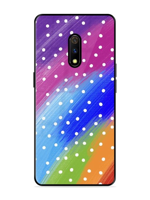 Rainbow Polka Dot Dream Glossy Soft Edge Case for Realme X Chachhi