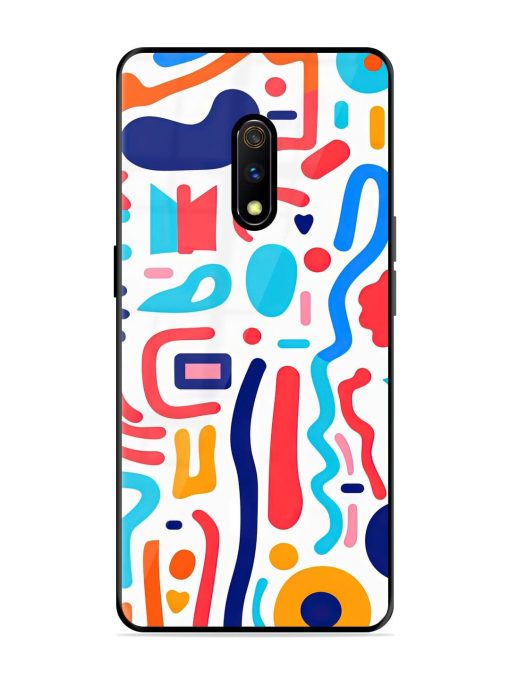 Whimsical Doodle Chaos Glossy Soft Edge Case for Realme X