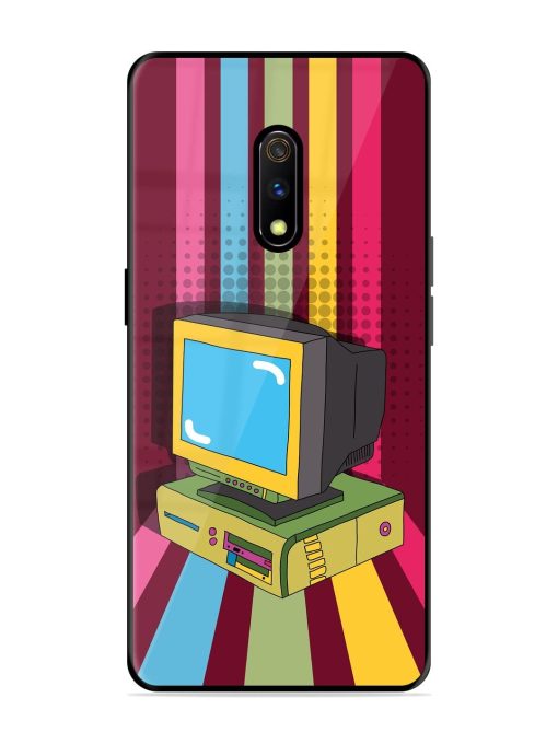 Retro Tech Vibes Glossy Soft Edge Case for Realme X Chachhi