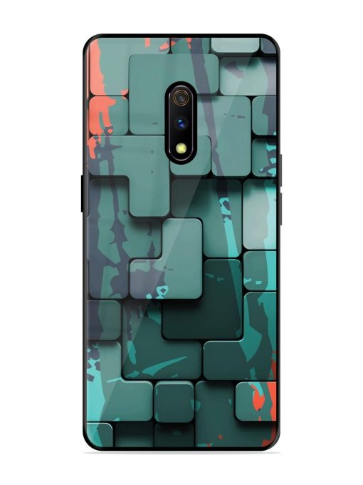 Abstract Geometric Mosaic Glossy Soft Edge Case for Realme X Chachhi