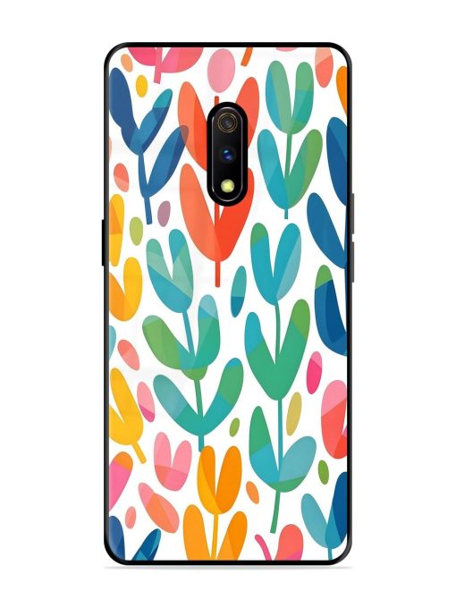 Rainbow Of Blooms Glossy Soft Edge Case for Realme X Chachhi