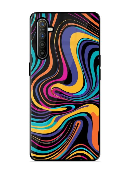 Psychedelic Swirl Glossy Soft Edge Case for Realme X2 Chachhi