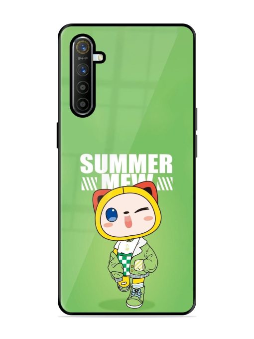 Purrfect Summer Glossy Soft Edge Case for Realme X2 Chachhi