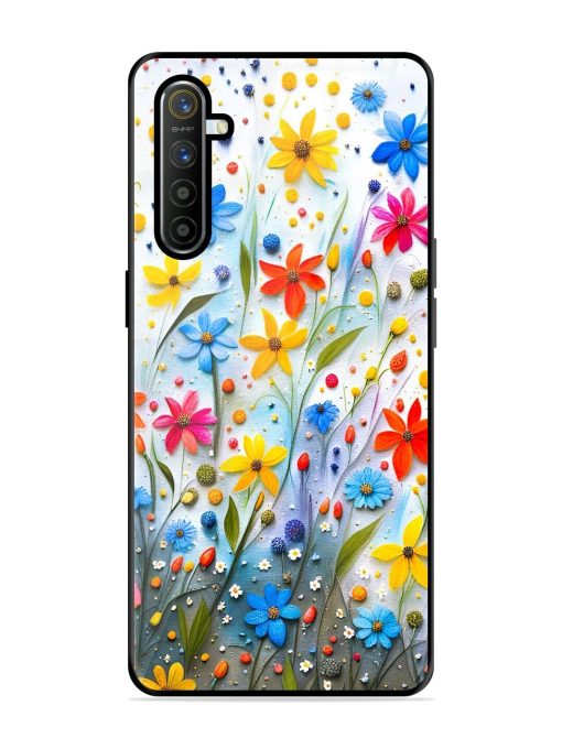 Vibrant Floral Glossy Soft Edge Case for Realme X2 Chachhi