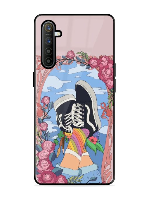 Floral Fantasy Glossy Soft Edge Case for Realme X2 Chachhi