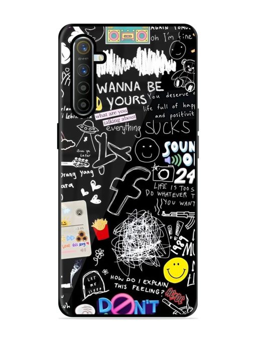 Doodle Diary Glossy Soft Edge Case for Realme X2 Chachhi