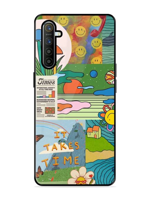 Groovy Vibes Glossy Soft Edge Case for Realme X2 Chachhi