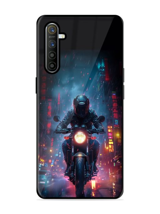 Neon Nights Glossy Soft Edge Case for Realme X2 Chachhi