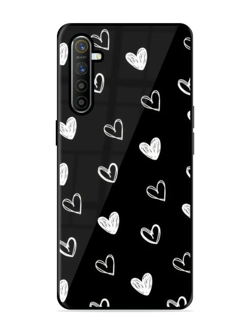 Scattered Hearts Glossy Soft Edge Case for Realme X2 Chachhi