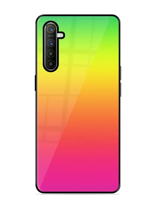 Rainbow Gradient Glossy Soft Edge Case for Realme X2 Chachhi