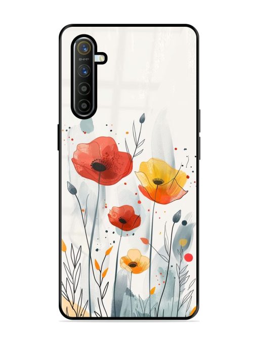 Poppy Fields Glossy Soft Edge Case for Realme X2 Chachhi