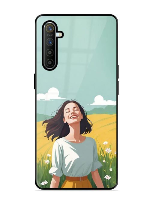 Girl Graffiti Glossy Soft Edge Case for Realme X2 Chachhi