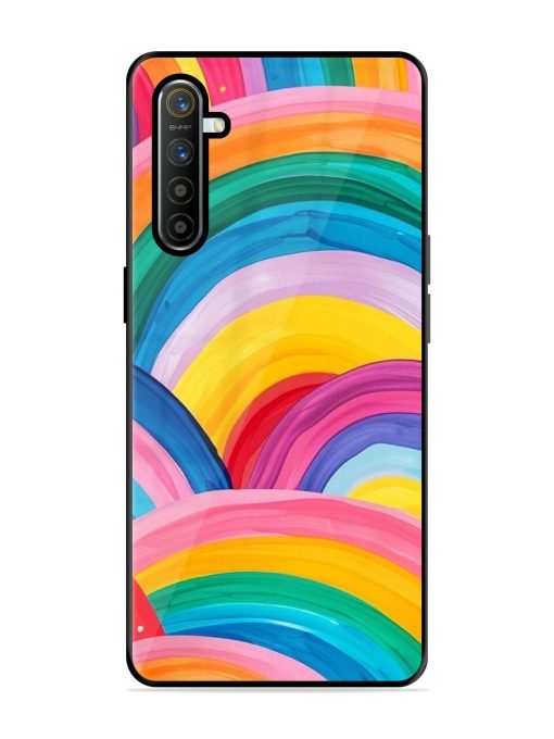 Rainbow Cascade Glossy Soft Edge Case for Realme X2 Chachhi