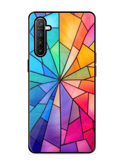 Stained Glass Kaleidoscope Of Colors Glossy Soft Edge Case for Realme X2 Chachhi