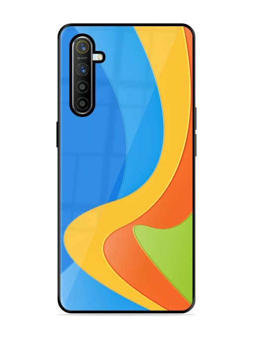 Curvy Color Cascade Glossy Soft Edge Case for Realme X2 Chachhi