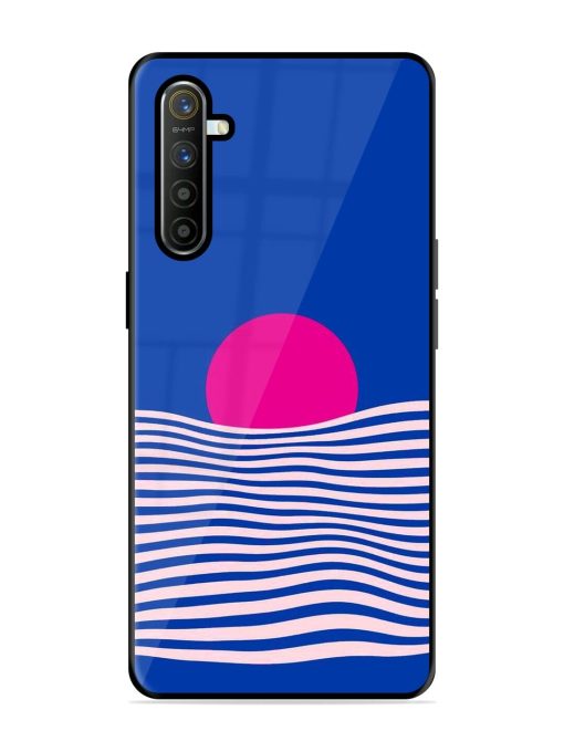 Pink Sunset Over Blue Waves Glossy Soft Edge Case for Realme X2 Chachhi