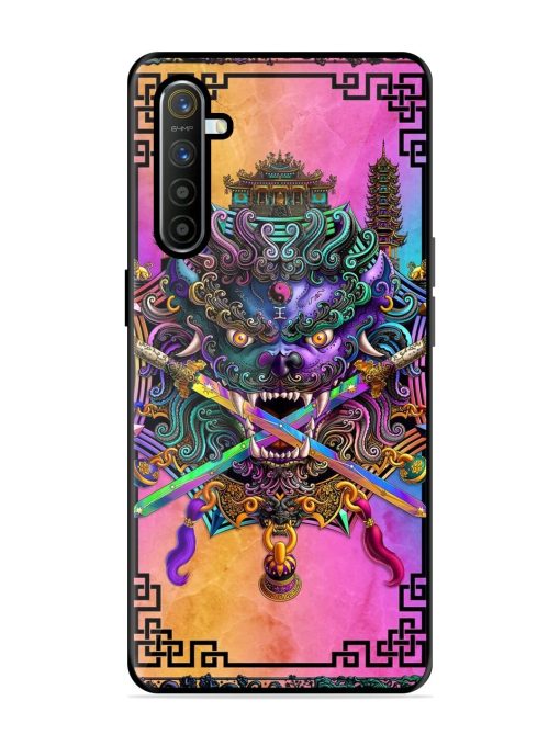 Psychedelic Fu Dog Tapestry Glossy Soft Edge Case for Realme X2 Chachhi