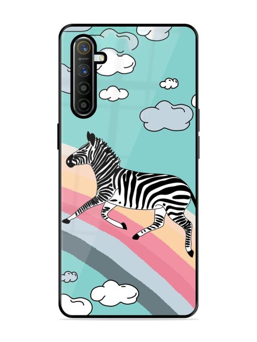 Zebra On A Rainbow Glossy Soft Edge Case for Realme X2 Chachhi