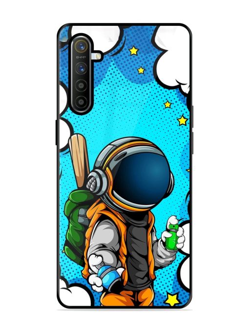 Space Graffiti Artist Glossy Soft Edge Case for Realme X2 Chachhi