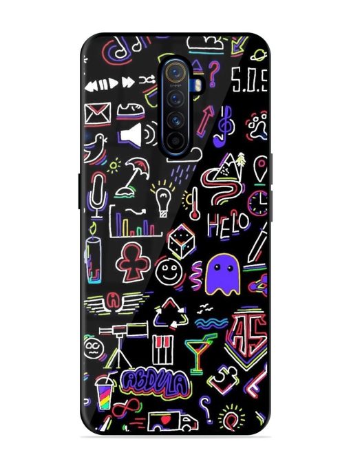 Neon Doodle Glossy Soft Edge Case for Realme X2 Pro Chachhi