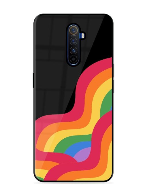 Wavy Rainbow Glossy Soft Edge Case for Realme X2 Pro Chachhi