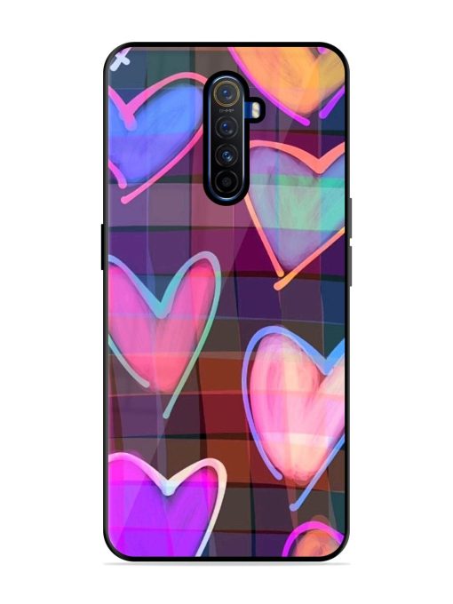 Neon Hearts Glossy Soft Edge Case for Realme X2 Pro Chachhi