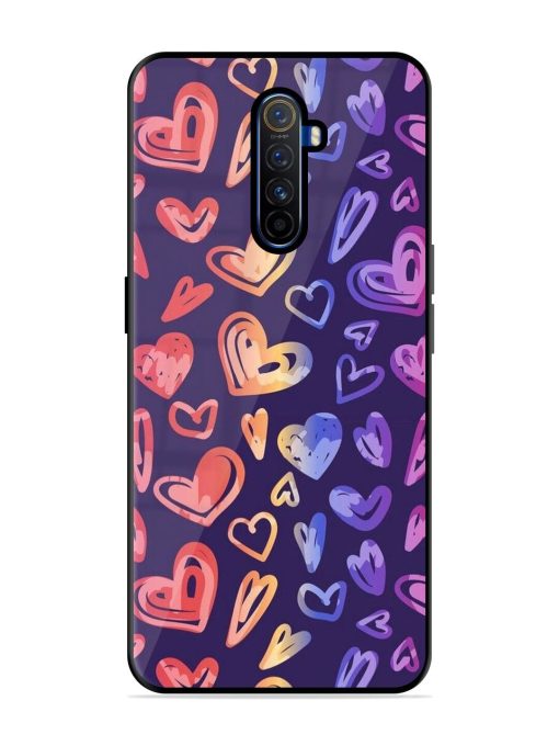 Rainbow Hearts Glossy Soft Edge Case for Realme X2 Pro Chachhi