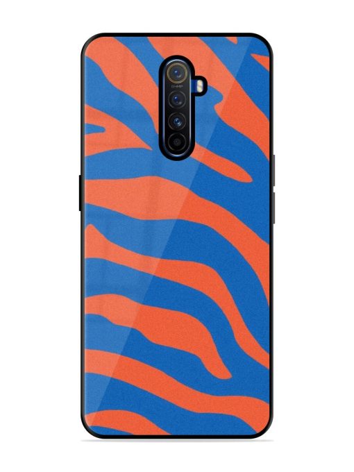 Zebra Stripes In Blue And Orange Glossy Soft Edge Case for Realme X2 Pro Chachhi