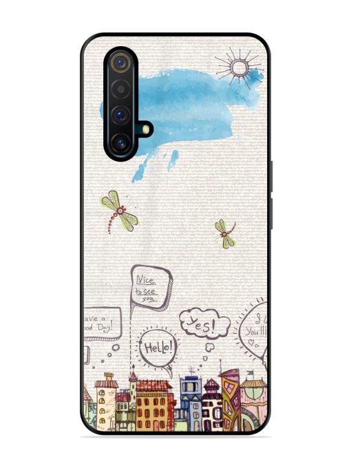 Doodle City Glossy Soft Edge Case for Realme X3 Chachhi