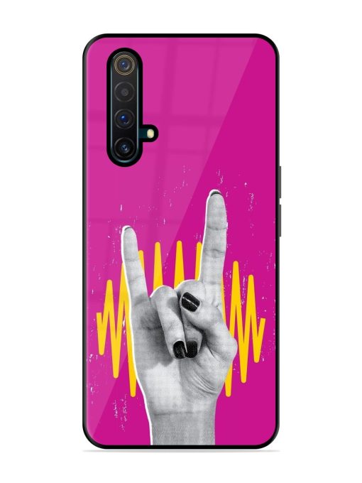 Rock Hand Glossy Soft Edge Case for Realme X3 Chachhi