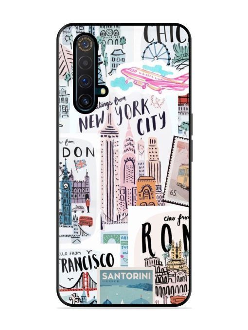 Travelogue Glossy Soft Edge Case for Realme X3 Chachhi