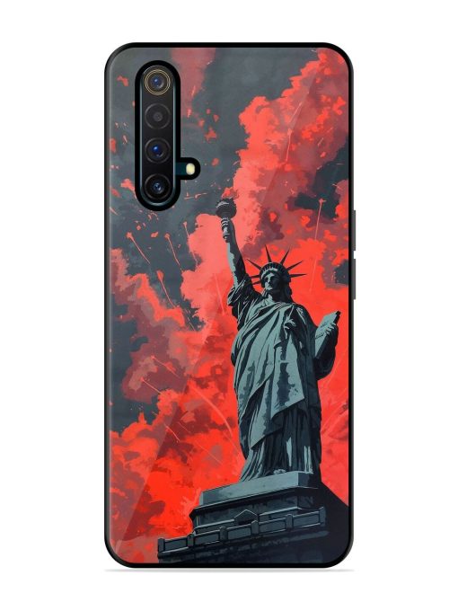 Lady Liberty'S Firework Finale Glossy Soft Edge Case for Realme X3 Chachhi