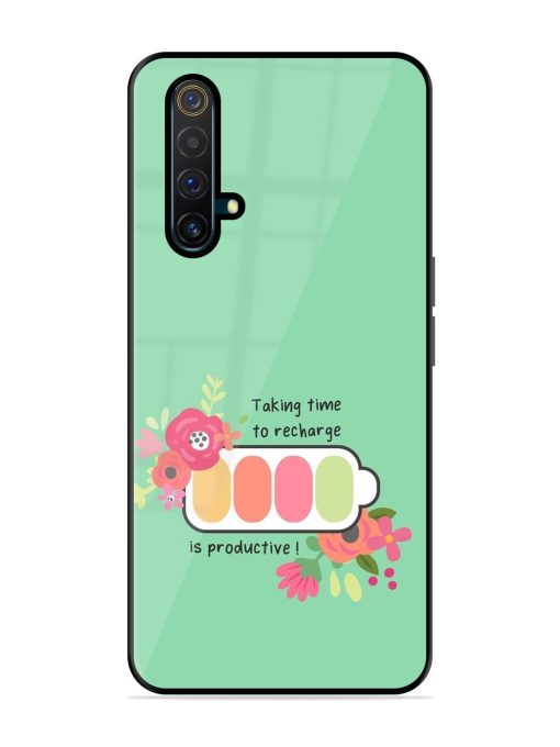 Recharge And Bloom Glossy Soft Edge Case for Realme X3 Chachhi