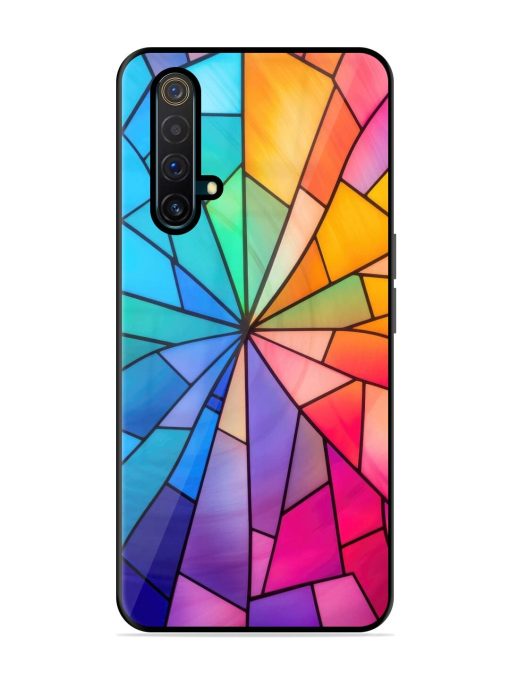 Stained Glass Kaleidoscope Of Colors Glossy Soft Edge Case for Realme X3