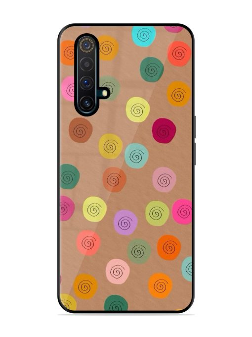 Swirly Dots On Kraft Glossy Soft Edge Case for Realme X3 Chachhi