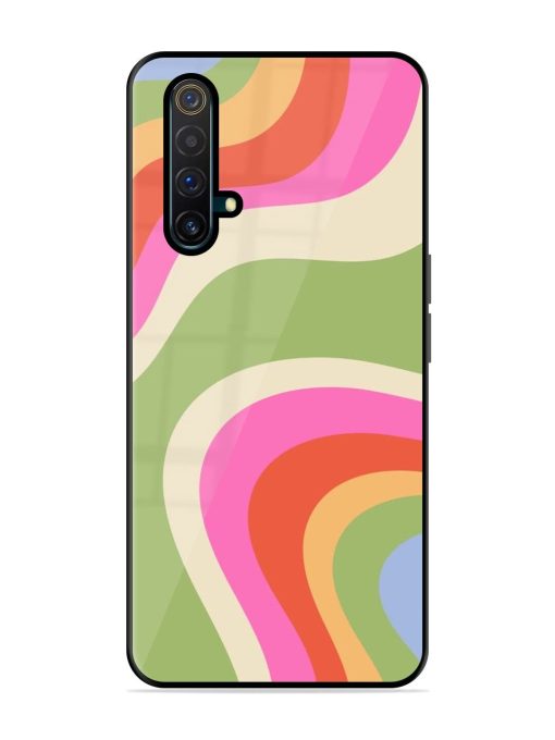 Wavy Rainbow Wonderland Glossy Soft Edge Case for Realme X3 Chachhi