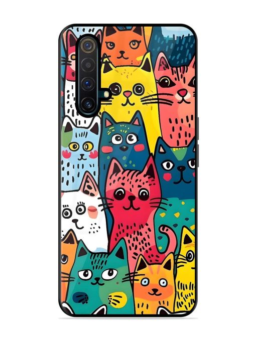 Feline Frenzy Glossy Soft Edge Case for Realme X3 Chachhi