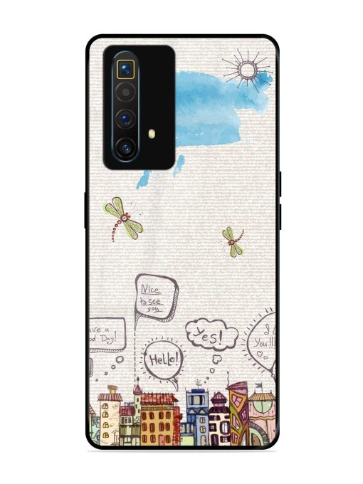 Doodle City Glossy Soft Edge Case for Realme X3 Superzoom Chachhi