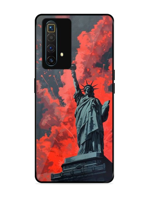 Lady Liberty'S Firework Finale Glossy Soft Edge Case for Realme X3 Superzoom Chachhi