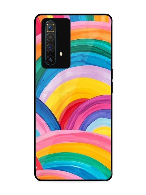 Rainbow Symphony Glossy Soft Edge Case for Realme X3 Superzoom Chachhi